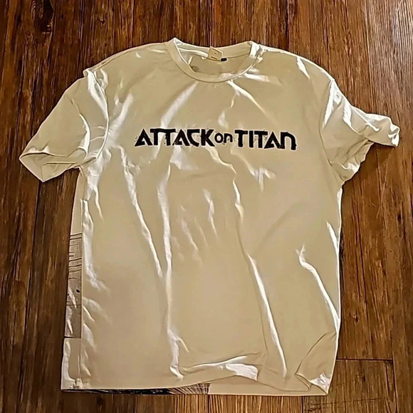 Mens Attack on Titan Shein Black White Oversized Graphic Tshirt Medium - Picture 1 of 4